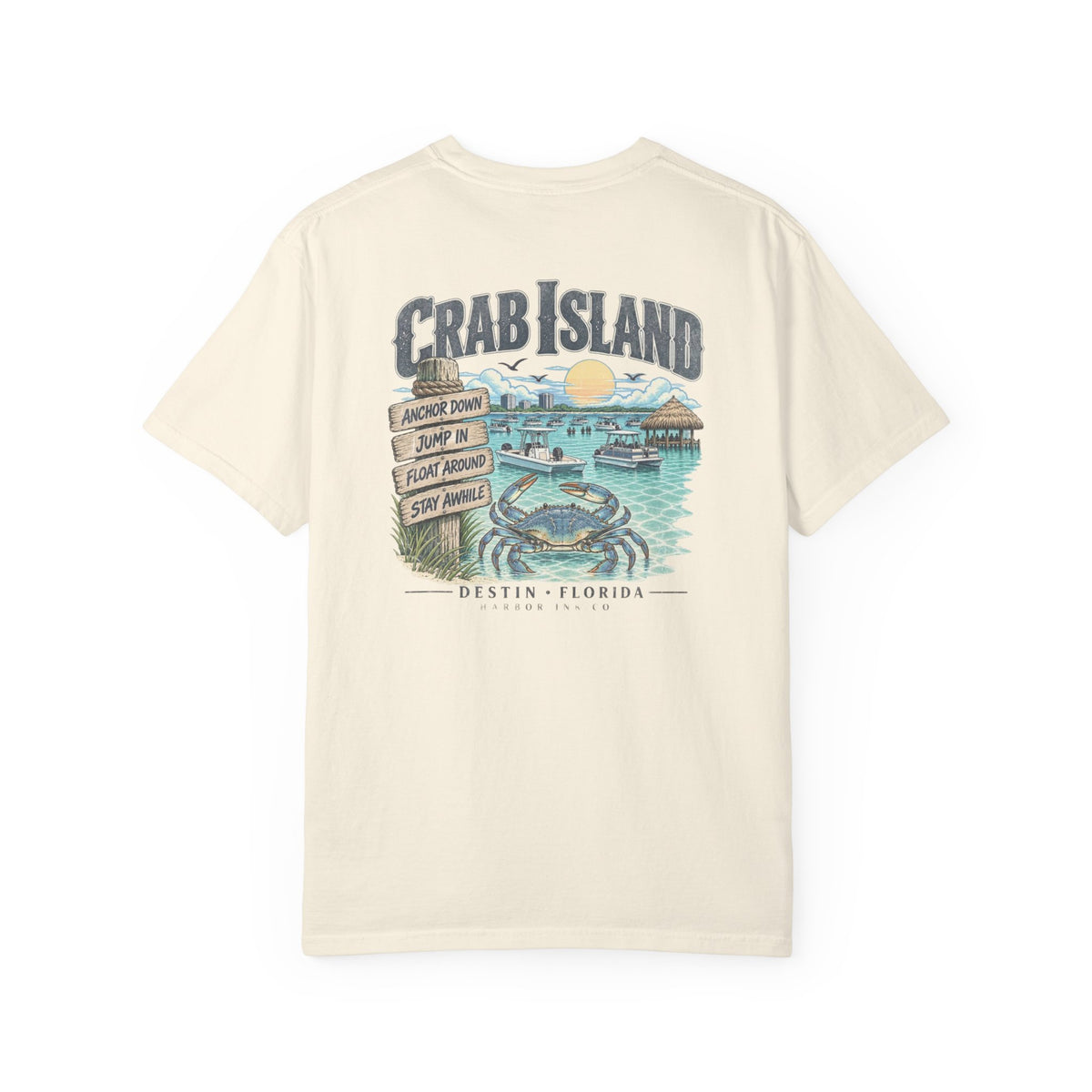 Crab Island Anchor Down Tee