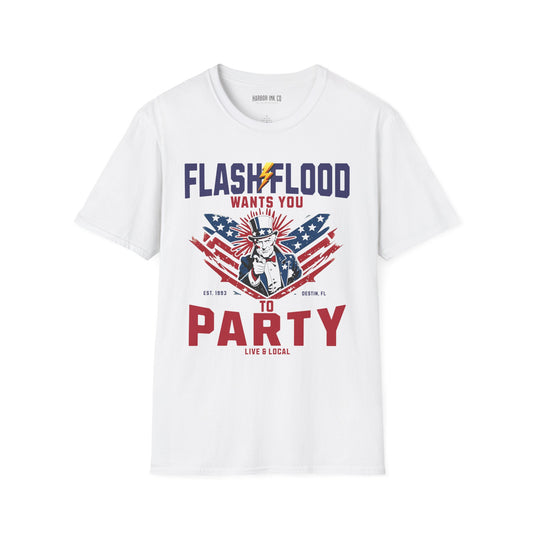 Flash Flood Wants You To Party – Live & Local Tee 🇺🇸⚡