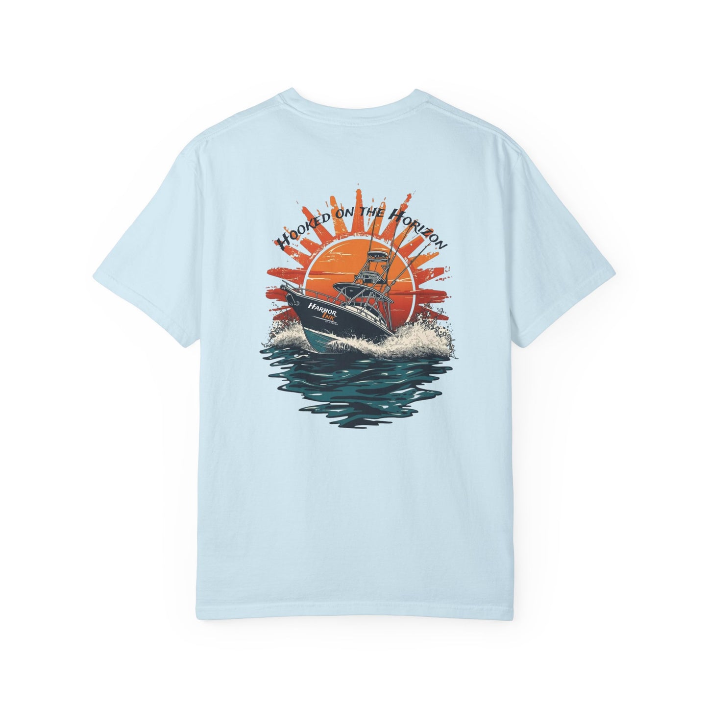 Hooked on the Horizon – Charter Boat Tee – Harbor Ink Co & Design
