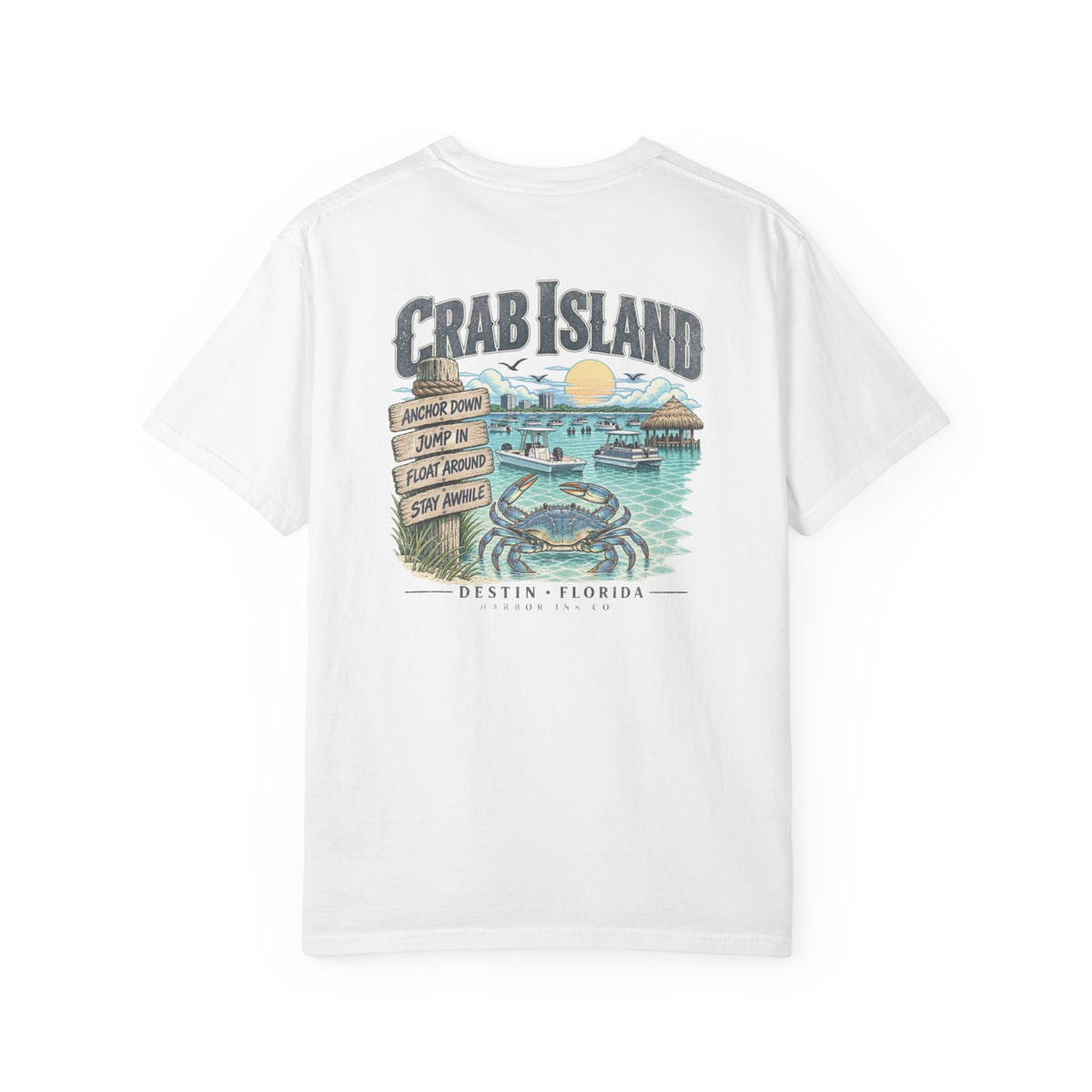 Crab Island Anchor Down Tee