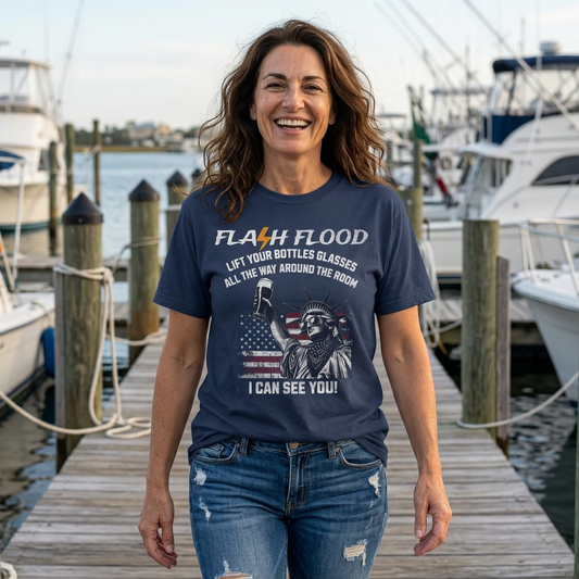 Flash Flood – I Can See You Toast Tee 🍻⚡