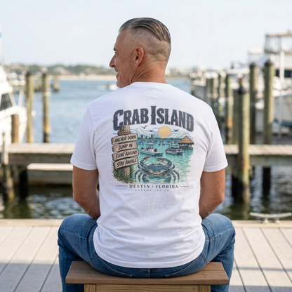 Crab Island Anchor Down Tee