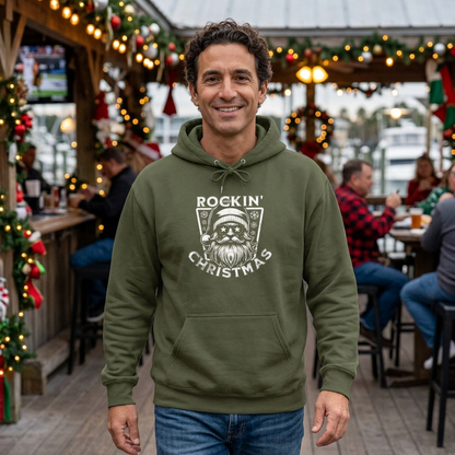 Rockin' Christmas Unisex Midweight Softstyle Fleece Hoodie