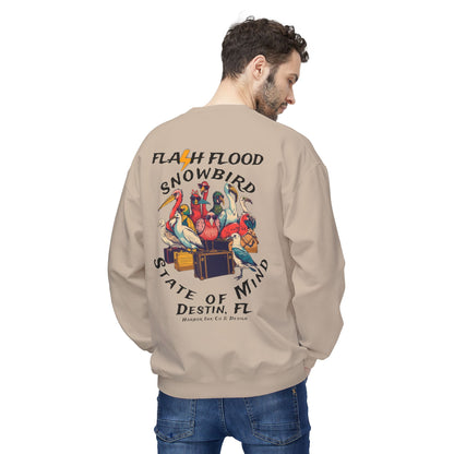 Flash Flood - Snowbird State of Mind - Fleece Crewneck Sweatshirt