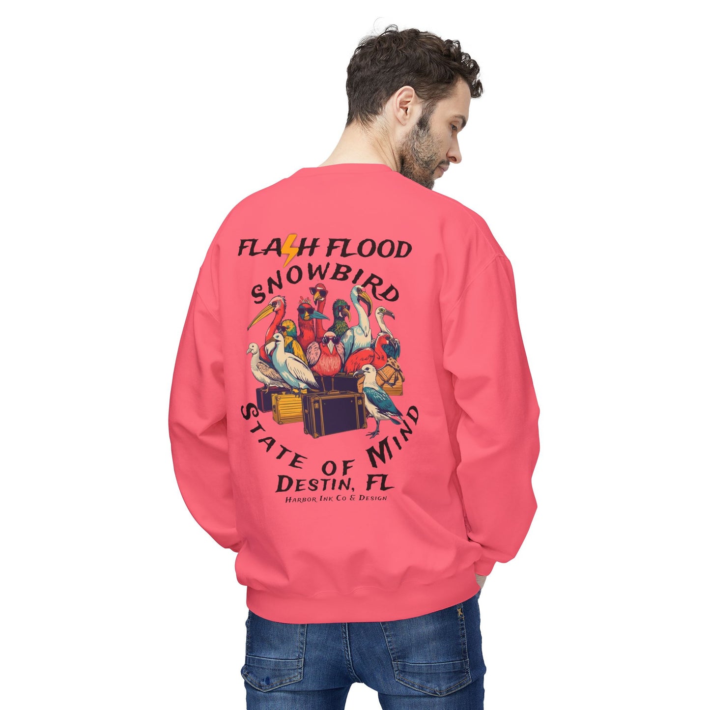 Flash Flood - Snowbird State of Mind - Fleece Crewneck Sweatshirt