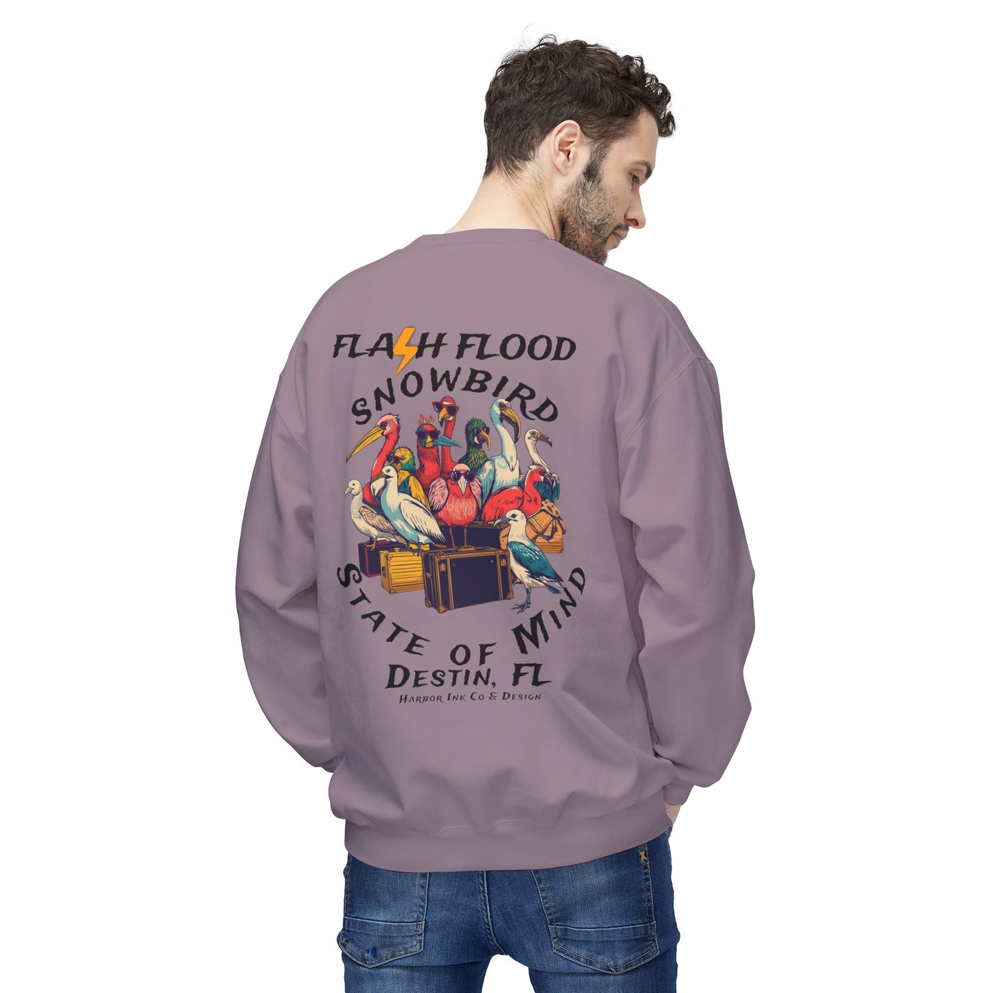 Flash Flood - Snowbird State of Mind - Fleece Crewneck Sweatshirt