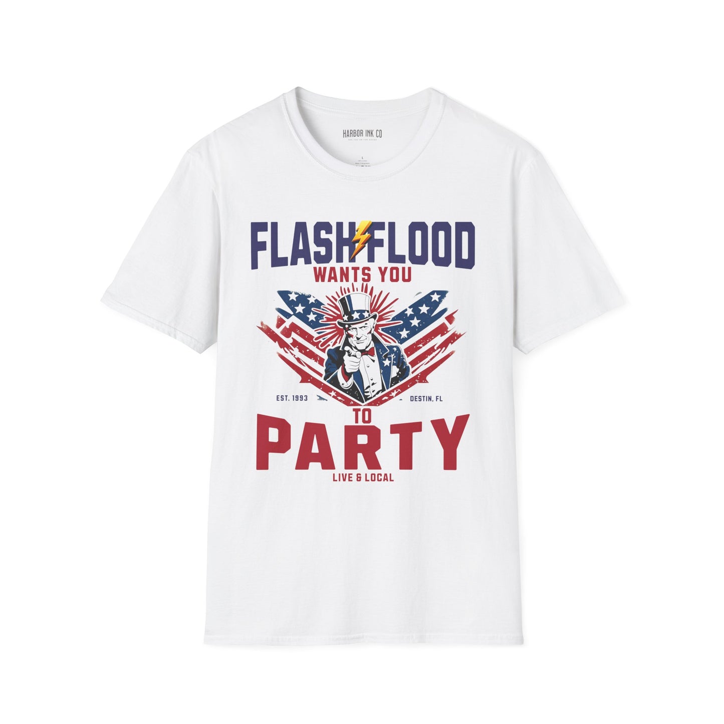 Flash Flood Wants You To Party – Live & Local Tee 🇺🇸⚡
